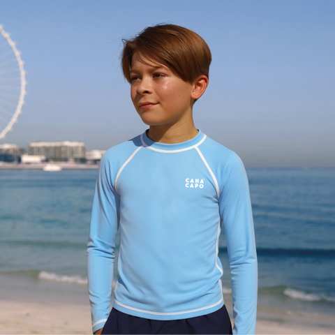 CAMERON BOYS RASH VEST - BABY BLUE