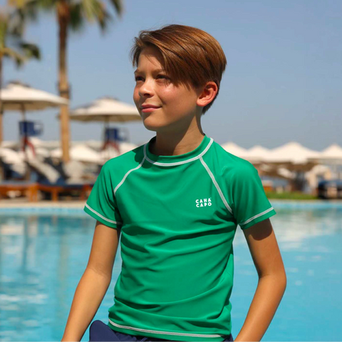 CASEY BOYS RASH VEST - GREEN