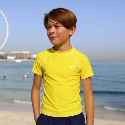 CASEY BOYS RASH VEST - YELLOW
