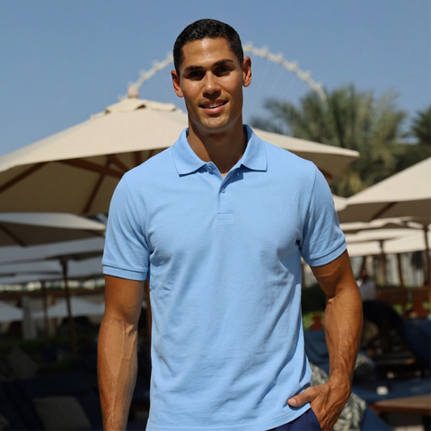 JAKE POLO SHIRT - LIGHT BLUE