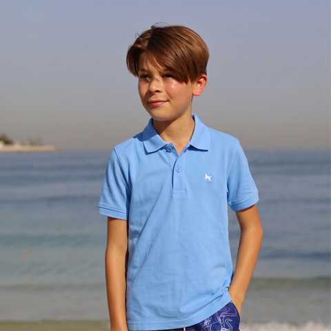 JAKE JNR POLO SHIRT - LIGHT BLUE