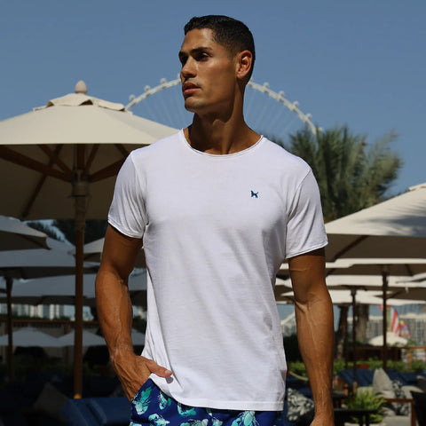 PETE TEE - WHITE / NAVY