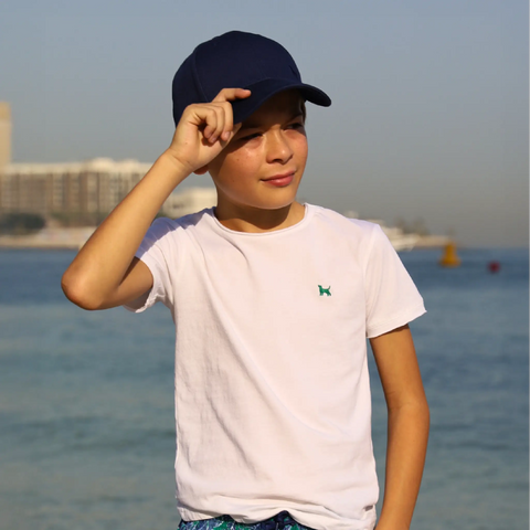 PETE JNR TEE - WHITE/GREEN