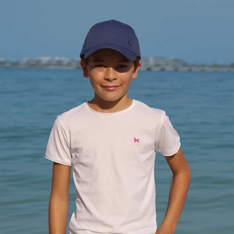 PETE JNR TEE - WHITE/POPPY