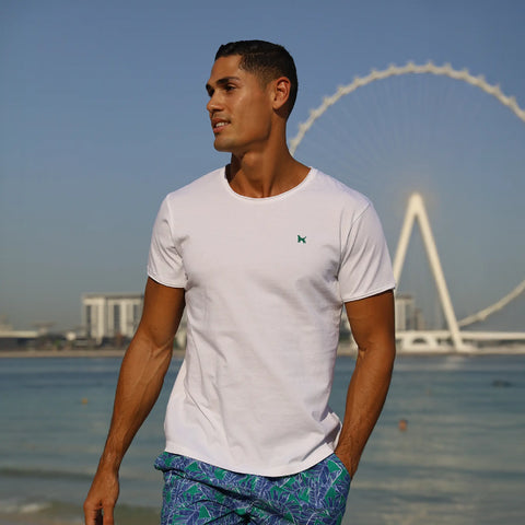 PETE TEE - WHITE / GREEN