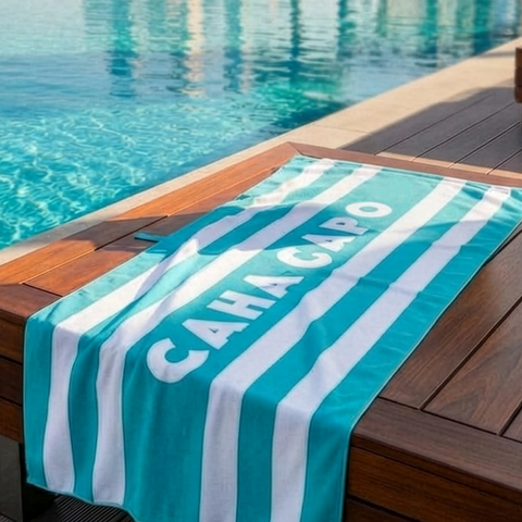 SANDY TOWEL - FLIP FLOPS - TURQUOISE