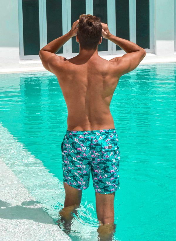 The Az are essential CAHA CAPO boardshorts in Shark print. Part of the CAHA CAPO men's swimwear collection.