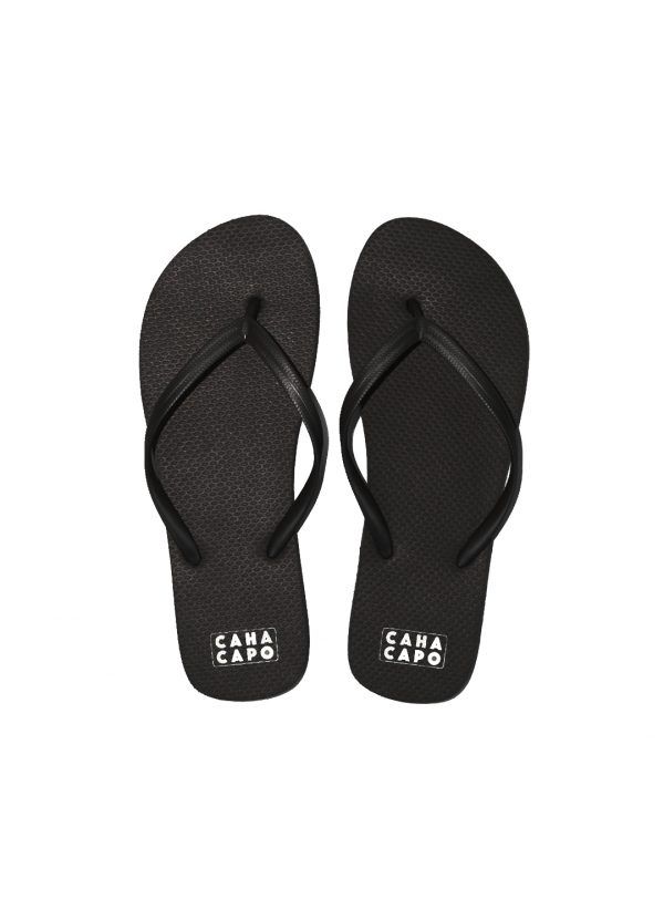 The Byron flip flops are comfortable beachflip flops in black. Part of the CAHA CAPO beach accessories range.