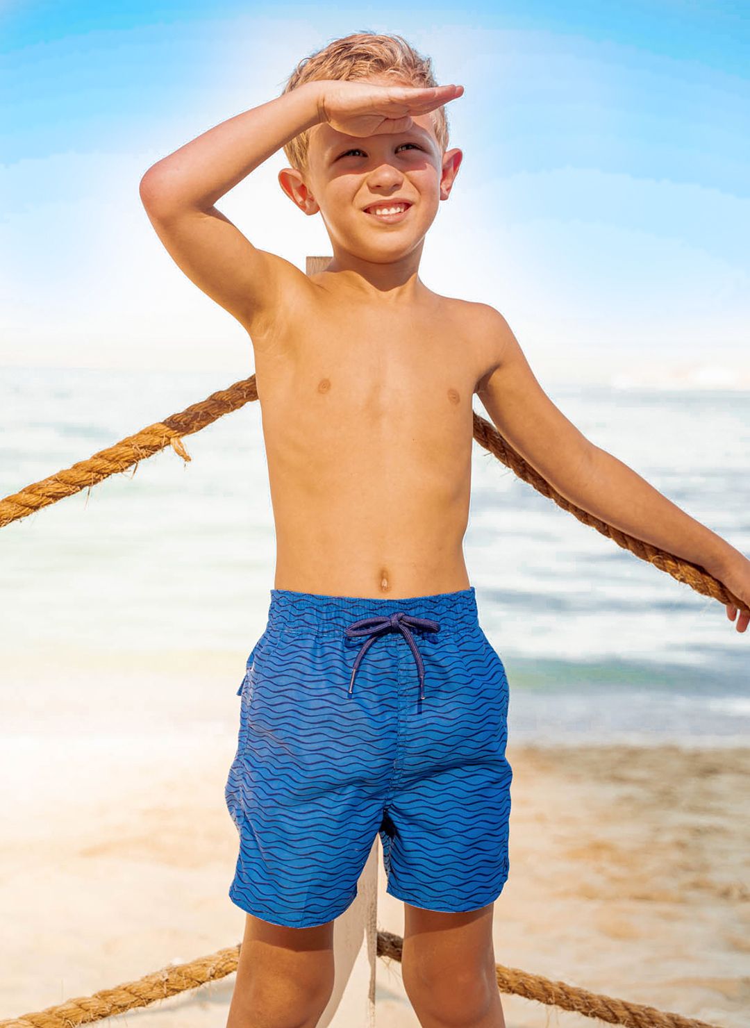The Jack are essential CAHA CAPO boardshorts in Riptide Blue. Part of the CAHA CAPO boy's swimwear collection.