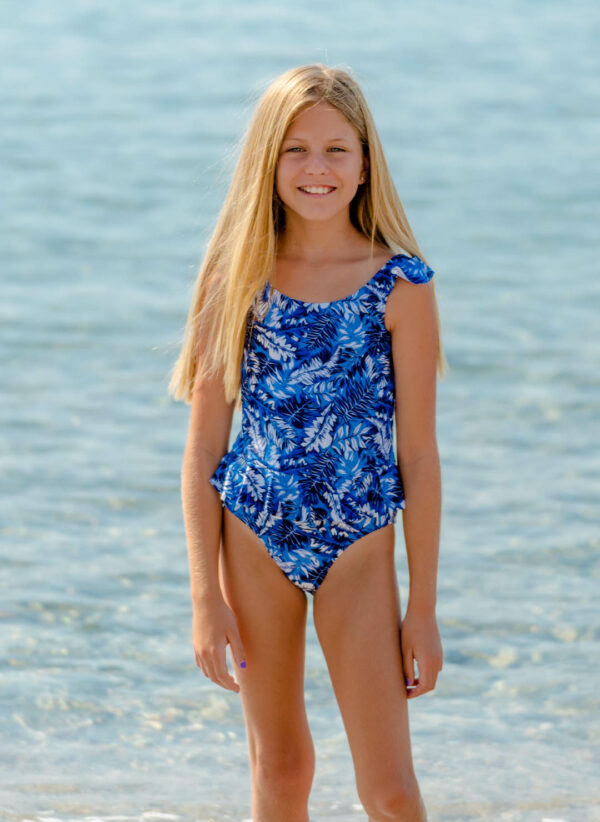 The Blaire Mini Capo One Piece swimsuit by CAHA CAPO is part of our girl's swimwear collection, an essential Santorini One Piece.