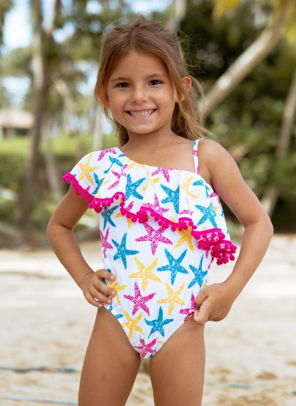 The Pippa Mini Capo One Piece swimsuit by CAHA CAPO is part of our girl's swimwear collection, an essential Starbright One Piece.