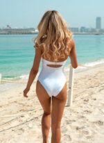 The Shania halter neck One Piece swimsuit by CAHA CAPO is part of our women's swimwear collection, an essential white One Piece.