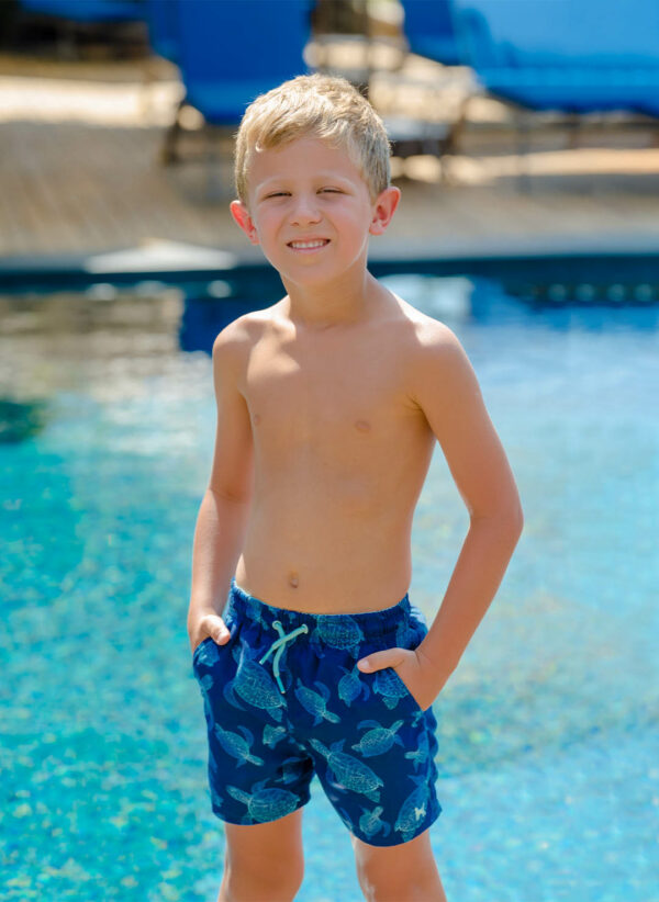 The Jack are essential CAHA CAPO boardshorts in Blue Turtle. Part of the CAHA CAPO boy's swimwear collection.