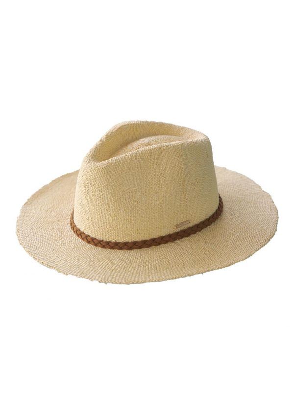 The Ray Hat is a natural straw sun hat, an essential beach accessory that can be worn with CAHA CAPO resortwear.
