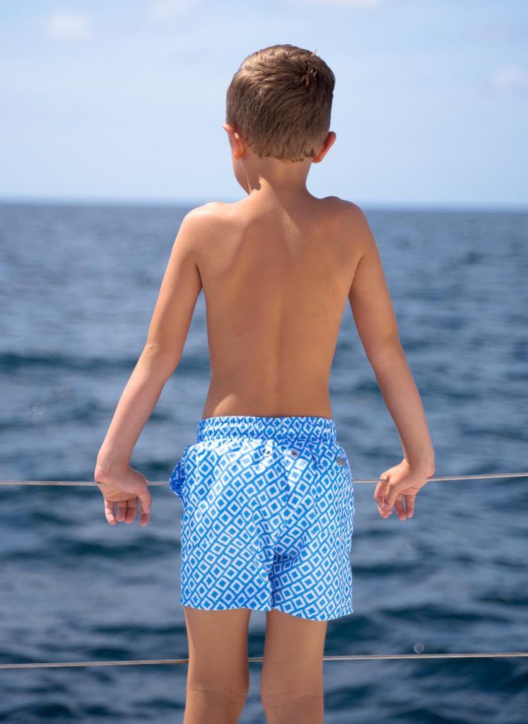 The Jack are essential CAHA CAPO boardshorts in Geo Blue & Yellow. Part of the CAHA CAPO men's swimwear collection.