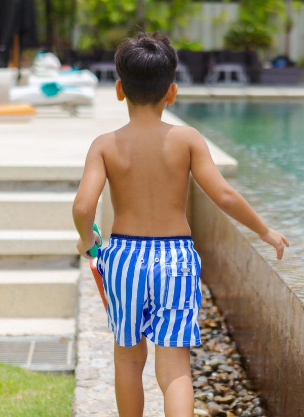 The Gus are essential CAHA CAPO boardshorts in Stripe Blue. Part of the CAHA CAPO men's swimwear collection.