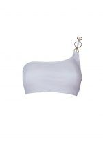 The Shara bikini top by CAHA CAPO is part of our women's swimwear collection, an essential white underwire halter bikini top.
