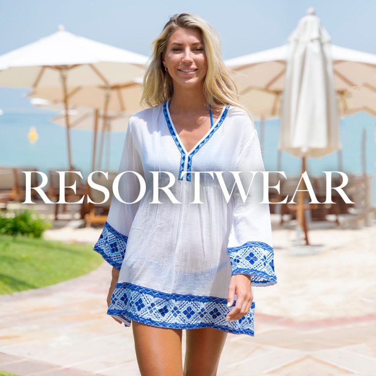 Our resortwear collection is made up in light, breathable, fabrics that are the perfect companion to our swimwear. Consisting of dresses, kaftans, jumpsuits, shirts, shorts, skirts, sarongs, pants and playsuits - Our resortwear delivers chic, comfortable styles that are versatile and sure to serve you well on your next beach outing.