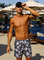 THE AZ_MONO HIBISCUS BW FRONT